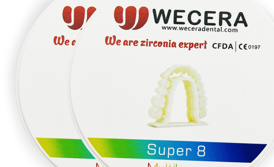 Hardness 1200 HV Dental Zirconia Block 6.0-6.3g/cm3 Density for Optimal Performance
