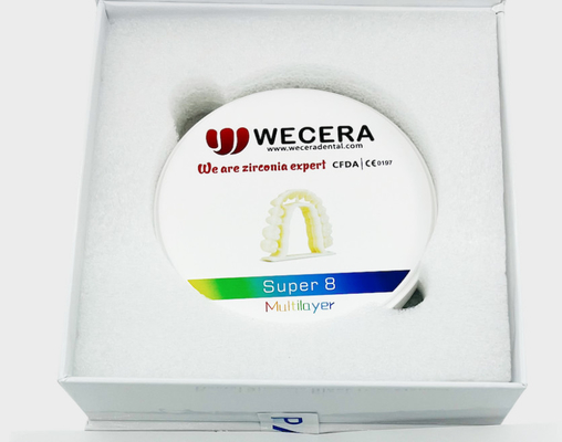 Long-Lasting Dental Restorations A1-D4 Zirconia Ceramic Blocks with Hardness 1200 HV