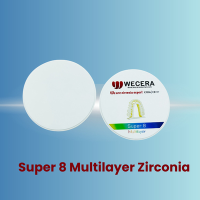 Smooth Surface 98mm Multilayer Zirconia Disc with 57% Translucency and High Durability