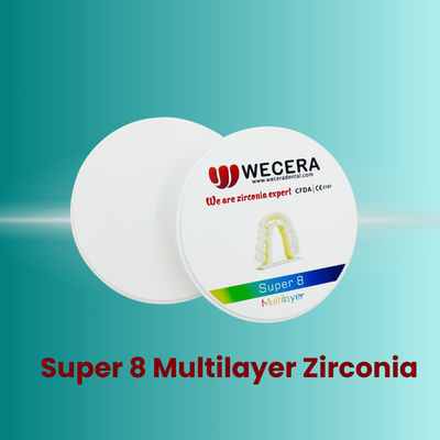 Both Anterior And Posterior Crown And Bridge Dental Zirconia Block With Smooth Surface And Flexual Strength Ranging From 700Mpa To 1200Mpa