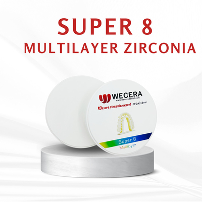 Super 8 Layer Zirconia Dental Block for Crowns and Bridges