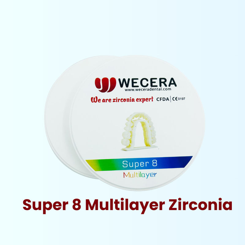 Transmittance 43 to 57 Percent Dental Zirconia Block Flexural Strength 700 to 1200MPa Suitable for Other Dental Equipments