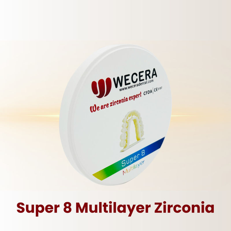 12mm Thickness Multi Layer Oxide Blank Offering 16 Vita Colors and 3 Bleach Colors Perfect for Dental Milling Applications