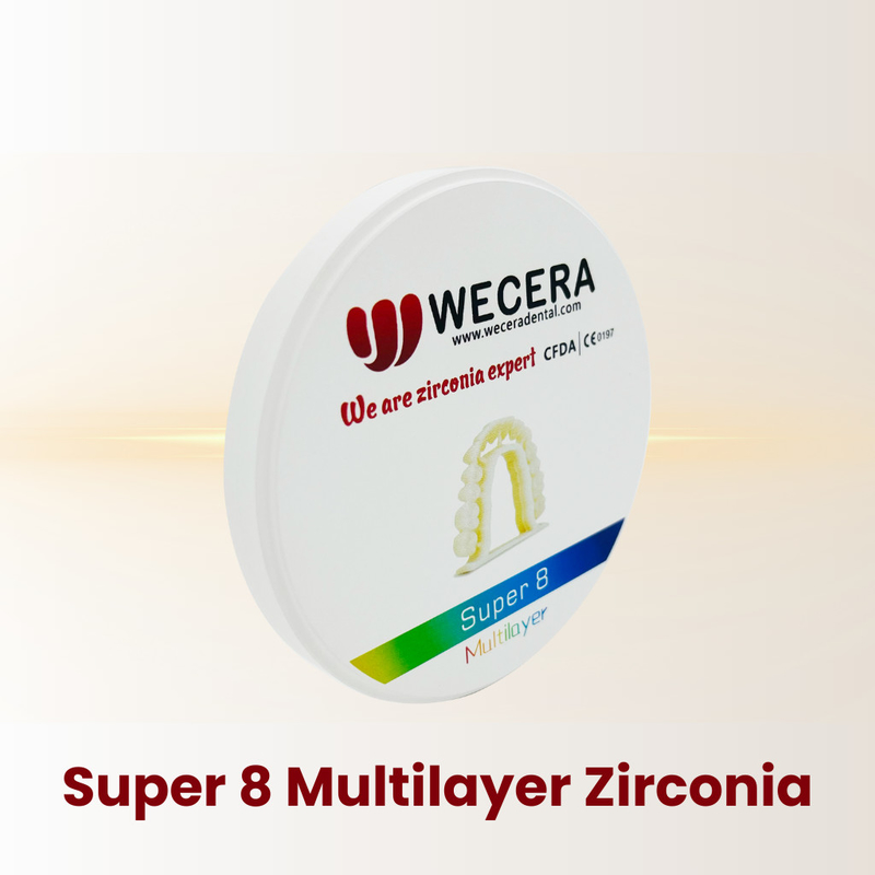 Multilayer Zirconia Disc for Roland/VHF/imes-icore 16 Vita Colors 3 Bleach Colors Long-Lasting and Durable
